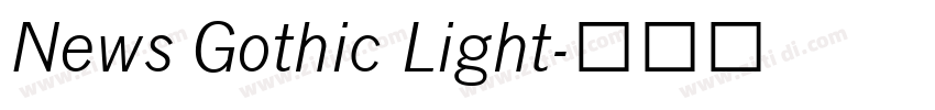 News Gothic Light字体转换